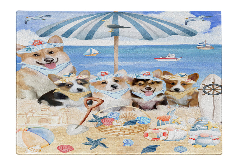 Corgi Cutting Board: Explore a Variety of Designs, Custom, Personalized, Kitchen Tempered Glass Scratch and Stain Resistant, Gift for Dog and Pet Lovers
