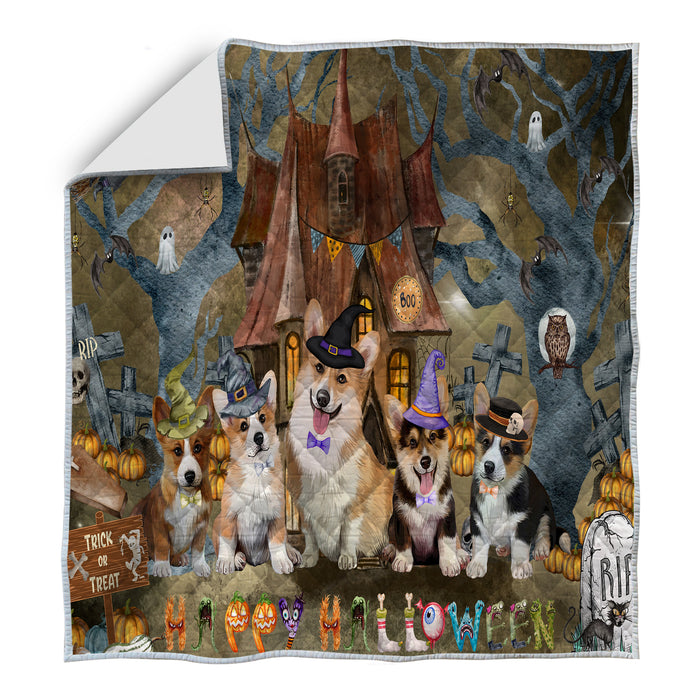 Corgi Bedding Quilt, Bedspread Coverlet Quilted, Explore a Variety of Designs, Custom, Personalized, Pet Gift for Dog Lovers