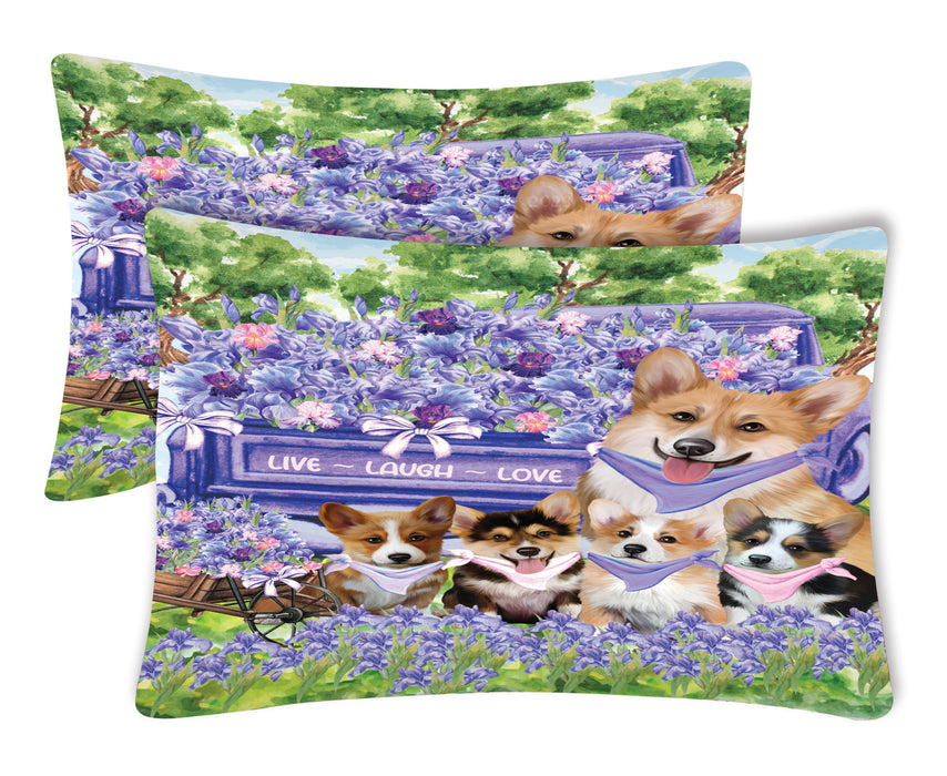 Corgi Pillow Case: Explore a Variety of Designs, Custom, Standard Pillowcases Set of 2, Personalized, Halloween Gift for Pet and Dog Lovers