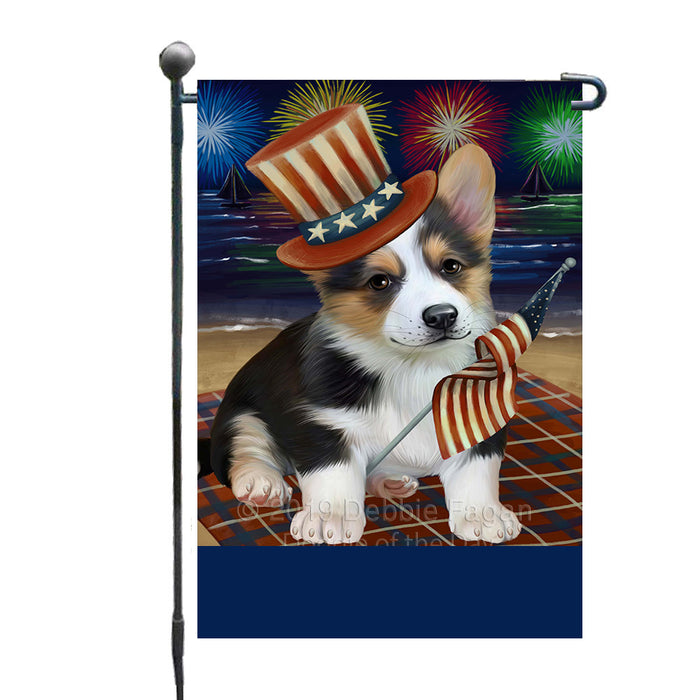 Personalized 4th of July Firework Corgi Dog Custom Garden Flags GFLG-DOTD-A57892