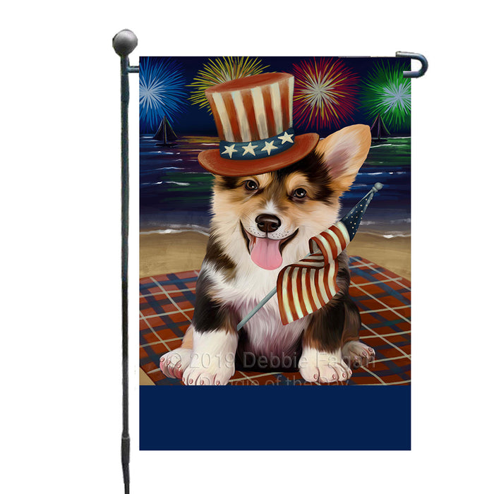 Personalized 4th of July Firework Corgi Dog Custom Garden Flags GFLG-DOTD-A57894