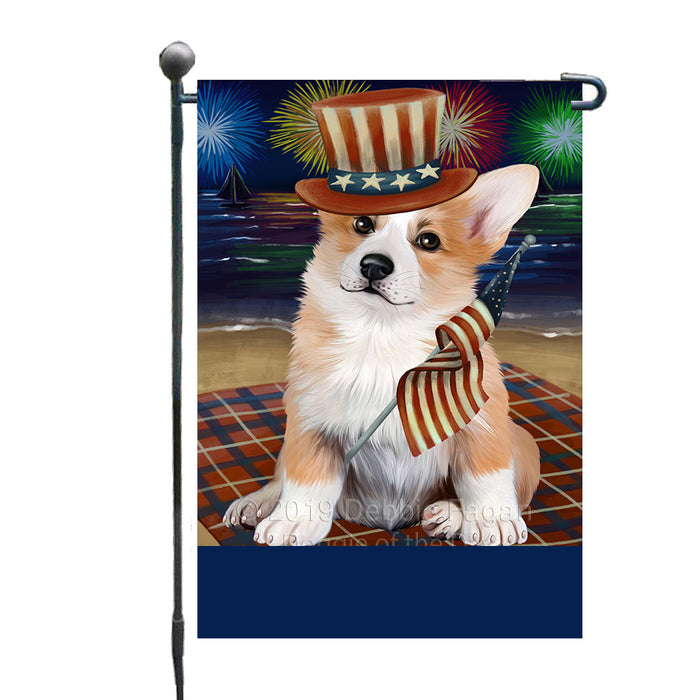 Personalized 4th of July Firework Corgi Dog Custom Garden Flags GFLG-DOTD-A57895