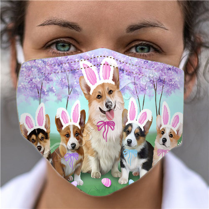 Easter Holiday Corgi Dogs Face Mask FM49595