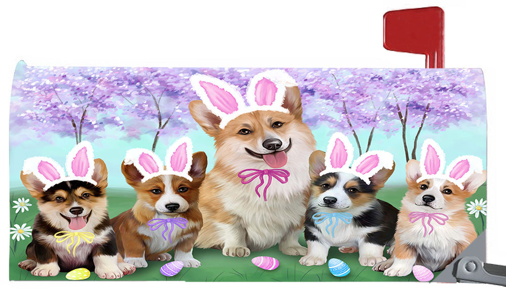 Easter Holidays Corgi Dogs Magnetic Mailbox Cover MBC48392