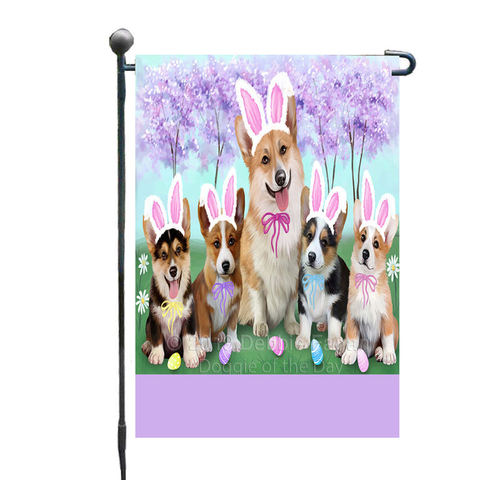 Personalized Easter Holiday Corgi Dogs Custom Garden Flags GFLG-DOTD-A58844