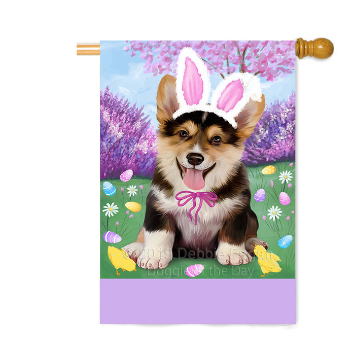Personalized Easter Holiday Corgi Dog Custom House Flag FLG-DOTD-A58904