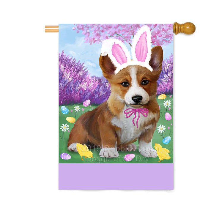 Personalized Easter Holiday Corgi Dog Custom House Flag FLG-DOTD-A58901