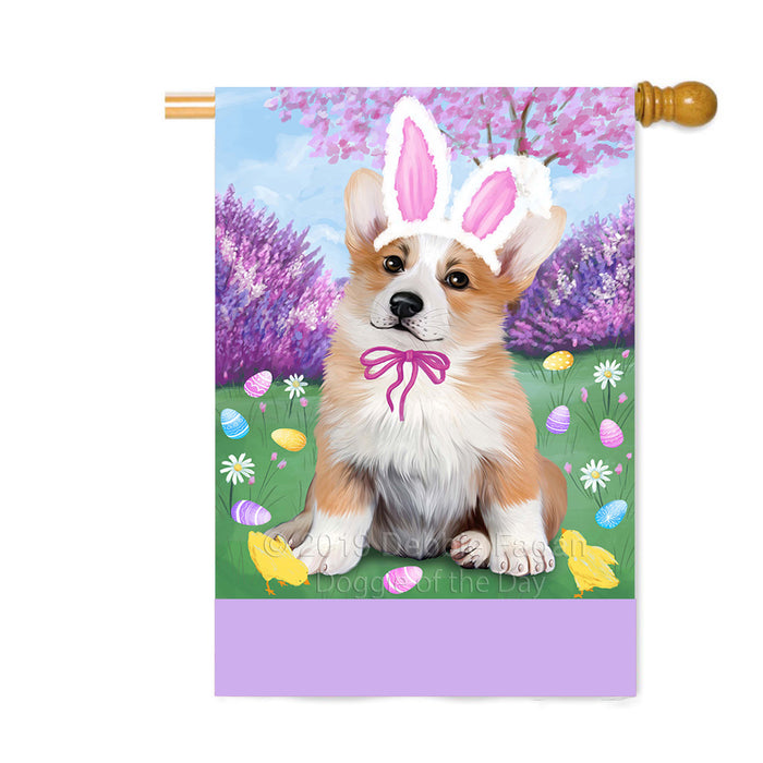 Personalized Easter Holiday Corgi Dog Custom House Flag FLG-DOTD-A58902