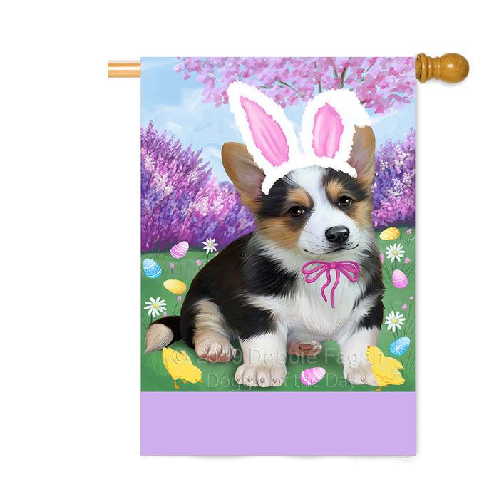 Personalized Easter Holiday Corgi Dog Custom House Flag FLG-DOTD-A58903