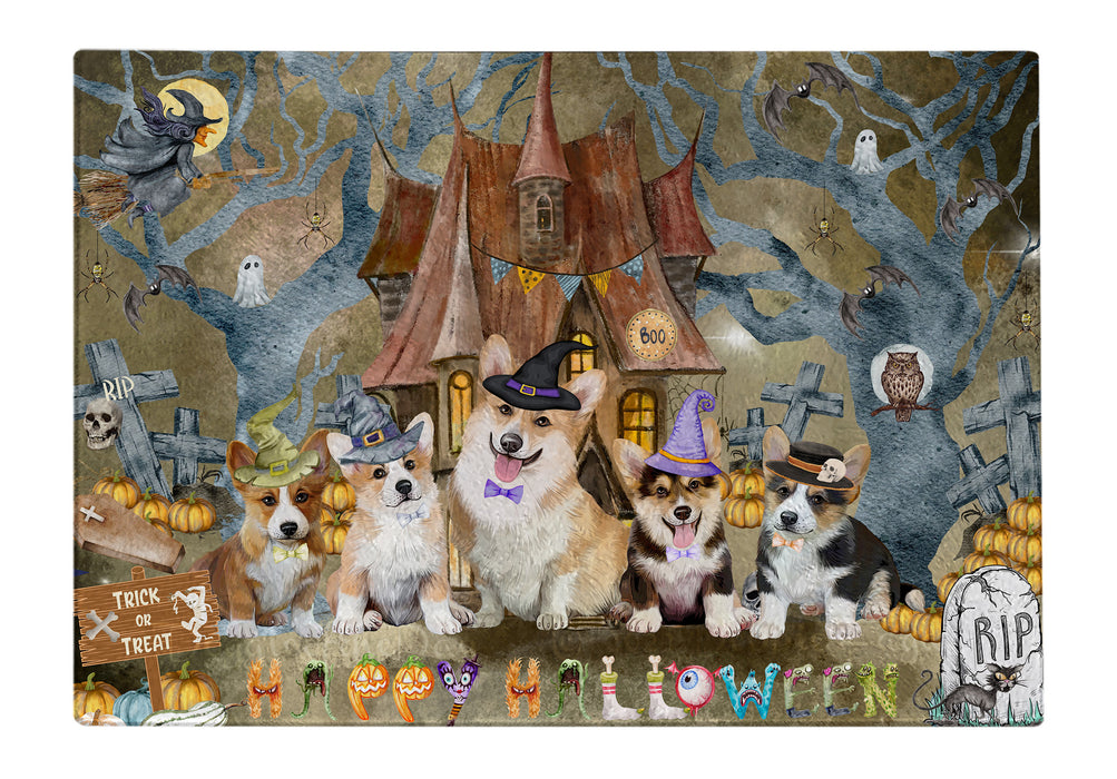 Corgi Tempered Glass Cutting Board: Explore a Variety of Custom Designs, Personalized, Scratch and Stain Resistant Boards for Kitchen, Gift for Dog and Pet Lovers