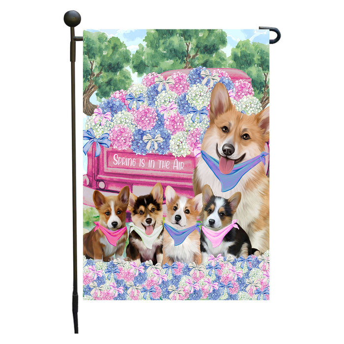 Corgi Dogs Garden Flag: Explore a Variety of Personalized Designs, Double-Sided, Weather Resistant, Custom, Outdoor Garden Yard Decor for Dog and Pet Lovers