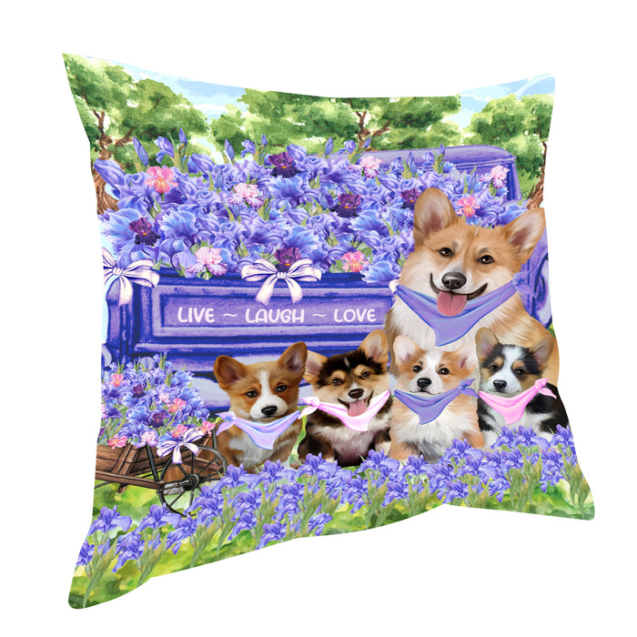 Corgi Throw Pillow: Explore a Variety of Designs, Cushion Pillows for Sofa Couch Bed, Personalized, Custom, Dog Lover's Gifts