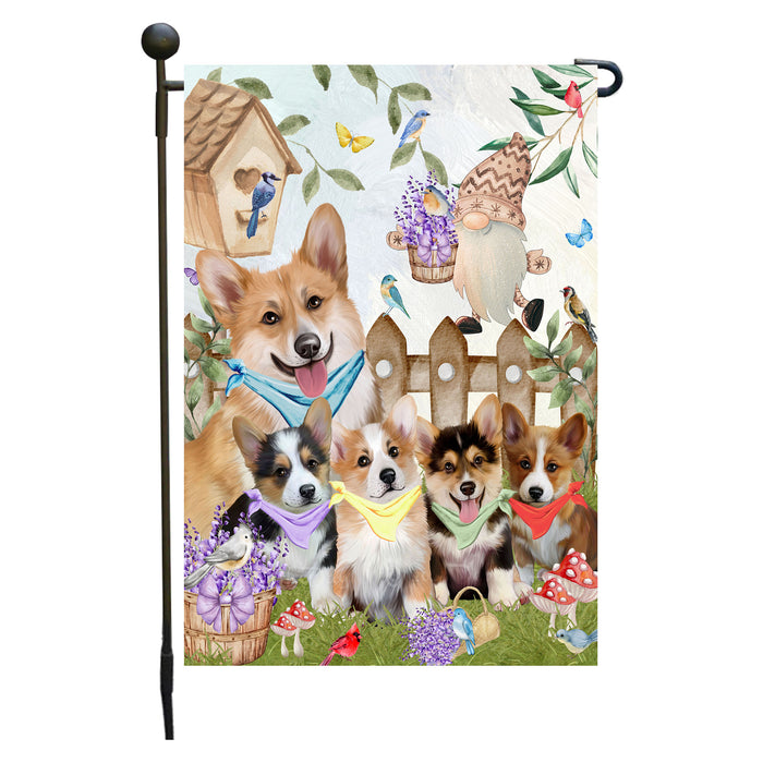Corgi Dogs Garden Flag: Explore a Variety of Designs, Custom, Personalized, Weather Resistant, Double-Sided, Outdoor Garden Yard Decor for Dog and Pet Lovers
