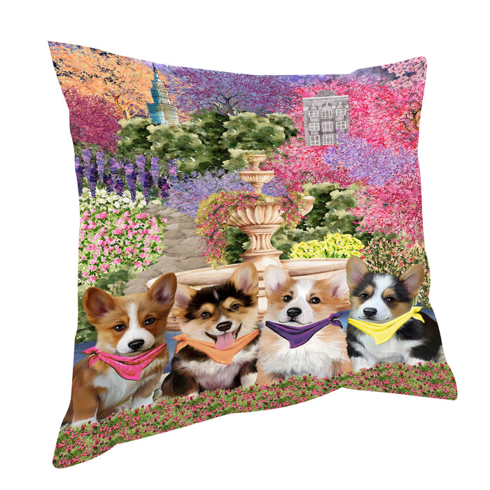 Corgi Pillow, Cushion Throw Pillows for Sofa Couch Bed, Explore a Variety of Designs, Custom, Personalized, Dog and Pet Lovers Gift