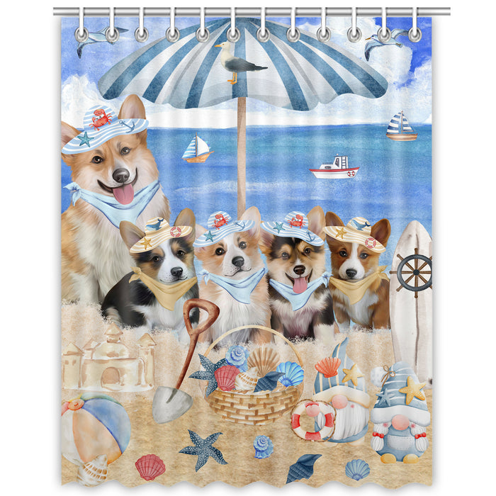 Corgi Shower Curtain: Explore a Variety of Designs, Personalized, Custom, Waterproof Bathtub Curtains for Bathroom Decor with Hooks, Pet Gift for Dog Lovers