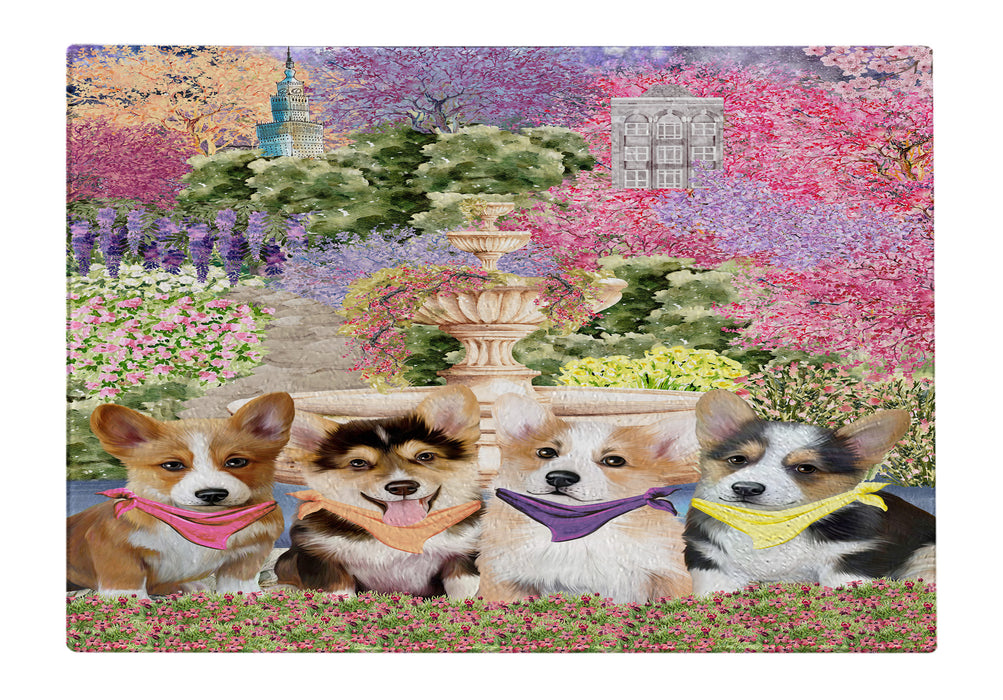 Corgi Tempered Glass Cutting Board: Explore a Variety of Custom Designs, Personalized, Scratch and Stain Resistant Boards for Kitchen, Gift for Dog and Pet Lovers
