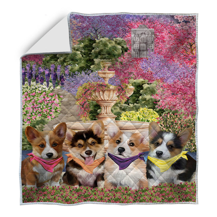 Corgi Quilt: Explore a Variety of Personalized Designs, Custom, Bedding Coverlet Quilted, Pet and Dog Lovers Gift