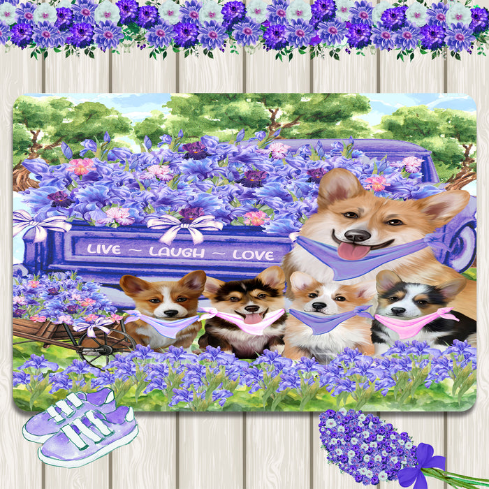 Corgi Area Rug and Runner: Explore a Variety of Designs, Personalized, Custom, Halloween Indoor Floor Carpet Rugs for Home and Living Room, Pet Gift for Dog Lovers
