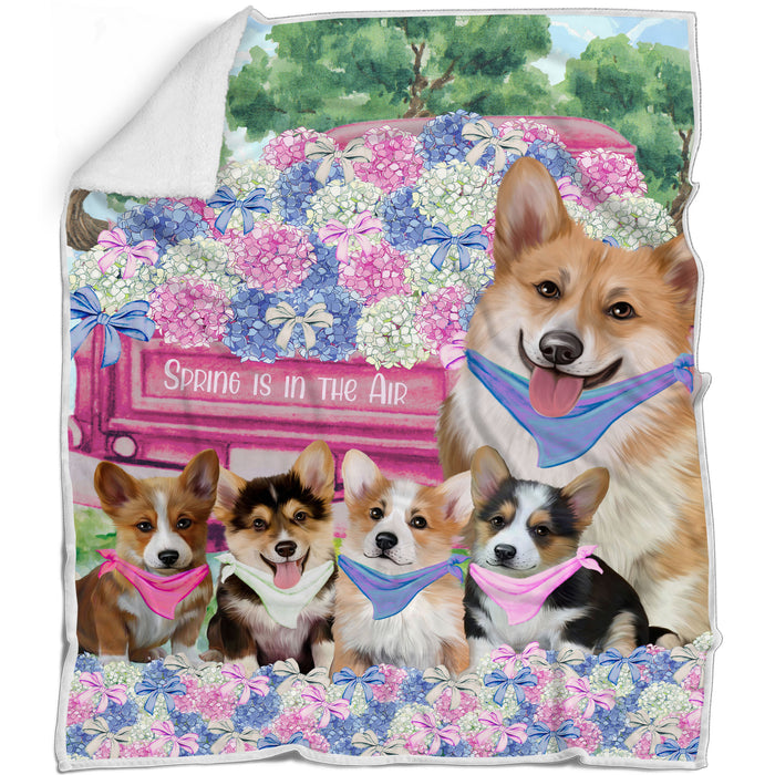 Corgi Blanket: Explore a Variety of Custom Designs, Bed Cozy Woven, Fleece and Sherpa, Personalized Dog Gift for Pet Lovers