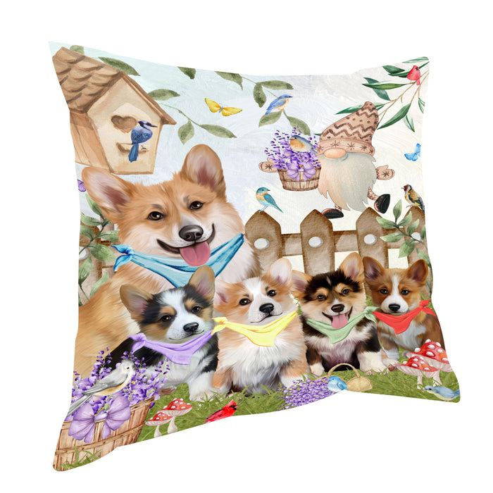 Corgi Throw Pillow: Explore a Variety of Designs, Custom, Cushion Pillows for Sofa Couch Bed, Personalized, Dog Lover's Gifts