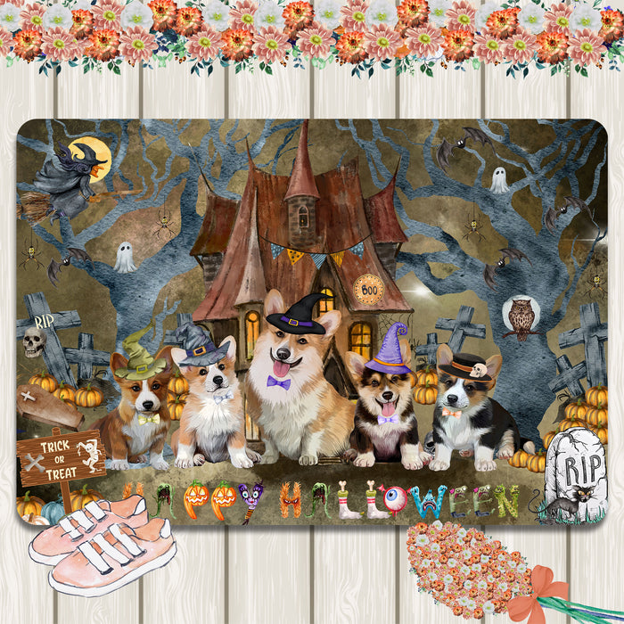 Corgi Area Rug and Runner: Explore a Variety of Designs, Personalized, Custom, Halloween Indoor Floor Carpet Rugs for Home and Living Room, Pet Gift for Dog Lovers