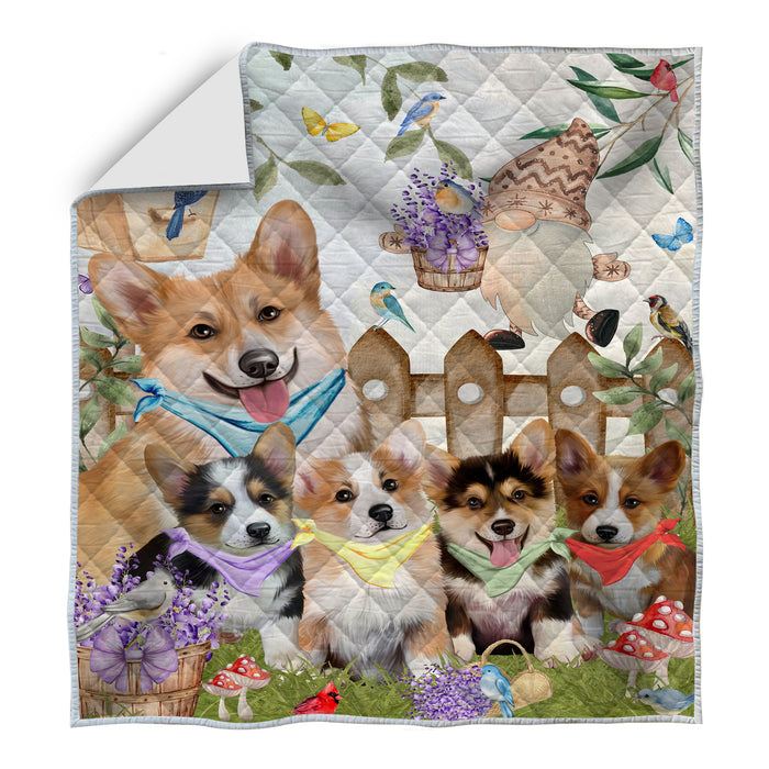 Corgi Quilt, Explore a Variety of Bedding Designs, Bedspread Quilted Coverlet, Custom, Personalized, Pet Gift for Dog Lovers