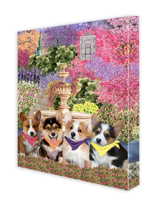 Corgi Canvas: Explore a Variety of Designs, Custom, Digital Art Wall Painting, Personalized, Ready to Hang Halloween Room Decor, Pet Gift for Dog Lovers