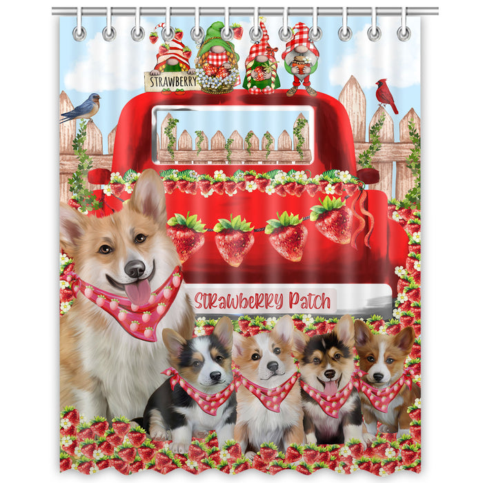 Corgi Shower Curtain, Personalized Bathtub Curtains for Bathroom Decor with Hooks, Explore a Variety of Designs, Custom, Pet Gift for Dog Lovers