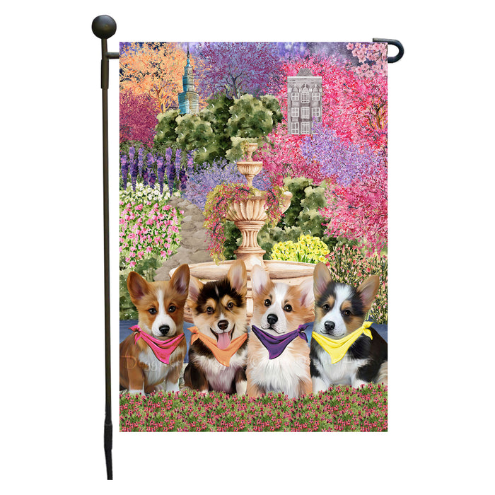 Corgi Dogs Garden Flag: Explore a Variety of Designs, Weather Resistant, Double-Sided, Custom, Personalized, Outside Garden Yard Decor, Flags for Dog and Pet Lovers