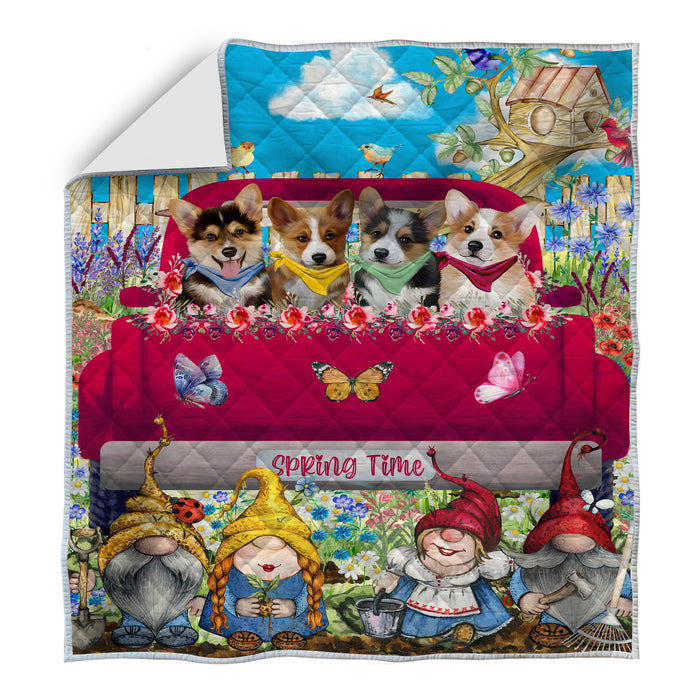 Corgi Quilt: Explore a Variety of Custom Designs, Personalized, Bedding Coverlet Quilted, Gift for Dog and Pet Lovers