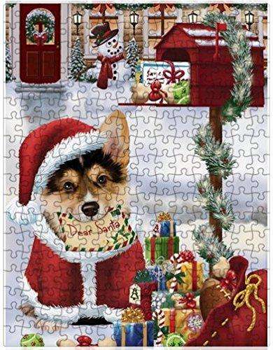 Corgis Dear Santa Letter Christmas Holiday Mailbox Dog Puzzle with Photo Tin (300 pc.)
