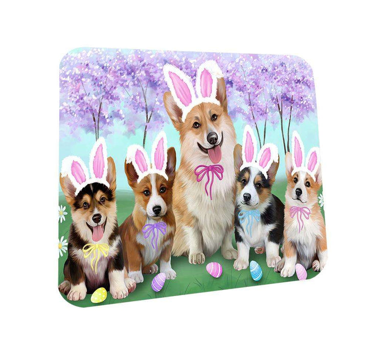 Corgis Dog Easter Holiday Coasters Set of 4 CST49073