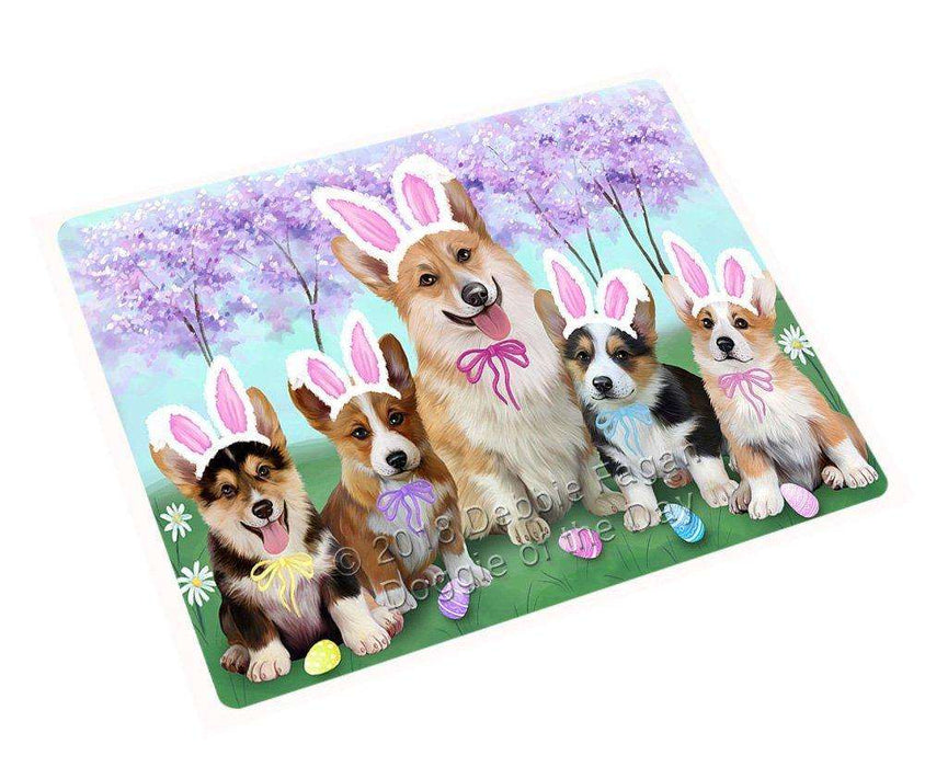 Corgis Dog Easter Holiday Tempered Cutting Board C51210