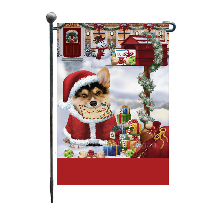 Personalized Happy Holidays Mailbox Corgi Dog Christmas Custom Garden Flags GFLG-DOTD-A59928