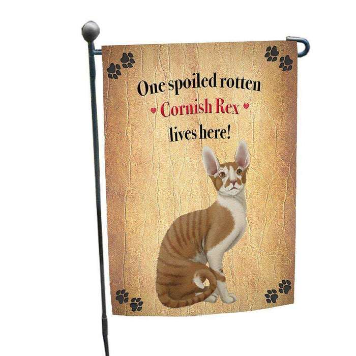 Cornich Rex Spoiled Rotten Cat Garden Flag