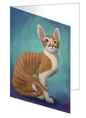 Cornish Red Cat Handmade Artwork Assorted Pets Greeting Cards and Note Cards with Envelopes for All Occasions and Holiday Seasons