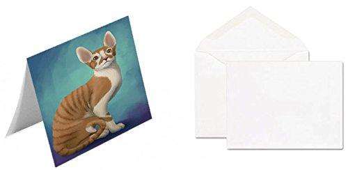 Cornish Red Cat Handmade Artwork Assorted Pets Greeting Cards and Note Cards with Envelopes for All Occasions and Holiday Seasons