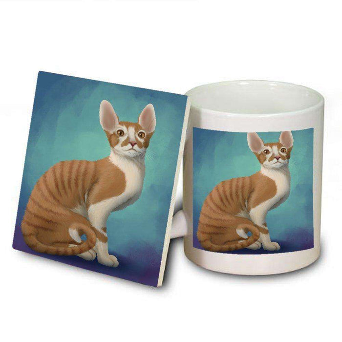 Cornish Red Cat Mug and Coaster Set