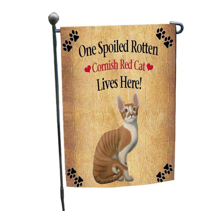 Cornish Red Spoiled Rotten Cat Garden Flag