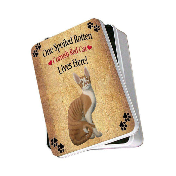 Cornish Red Spoiled Rotten Cat Photo Storage Tin