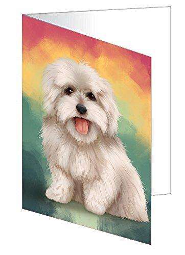 Coton De Tulear Dog Handmade Artwork Assorted Pets Greeting Cards and Note Cards with Envelopes for All Occasions and Holiday Seasons