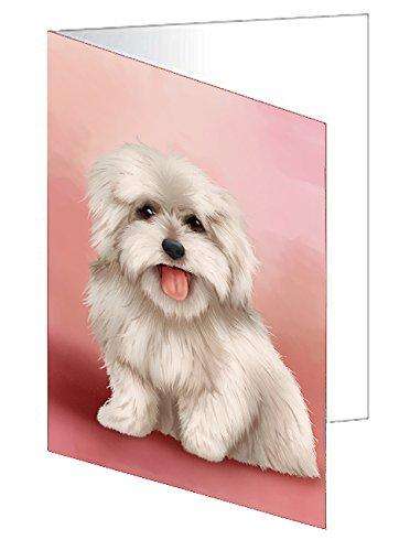 Coton De Tulear Dog Handmade Artwork Assorted Pets Greeting Cards and Note Cards with Envelopes for All Occasions and Holiday Seasons