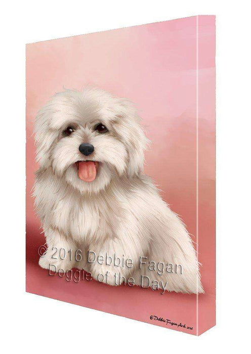 Coton De Tulear Dog Painting Printed on Canvas Wall Art