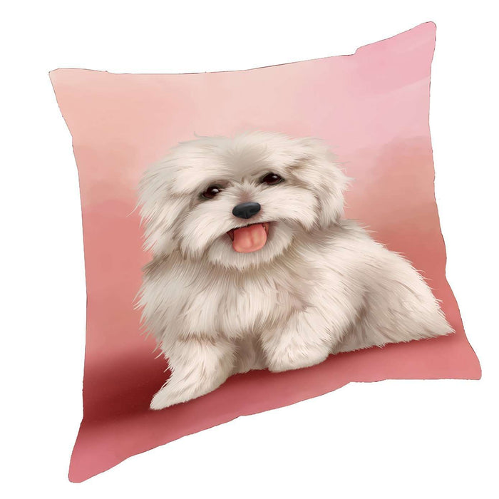 Coton De Tulear Dog Throw Pillow