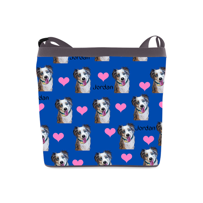 Custom Add Your Photo Here PET Dog Cat Photos on Crossbody Bags