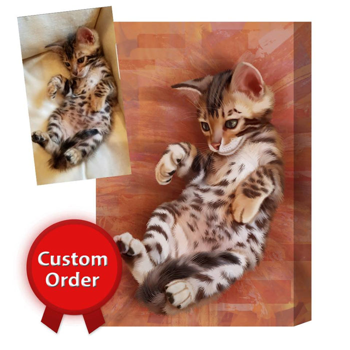 Digital PERSONALIZED PET PORTRAIT! Custom Pet Dog or Cat Art