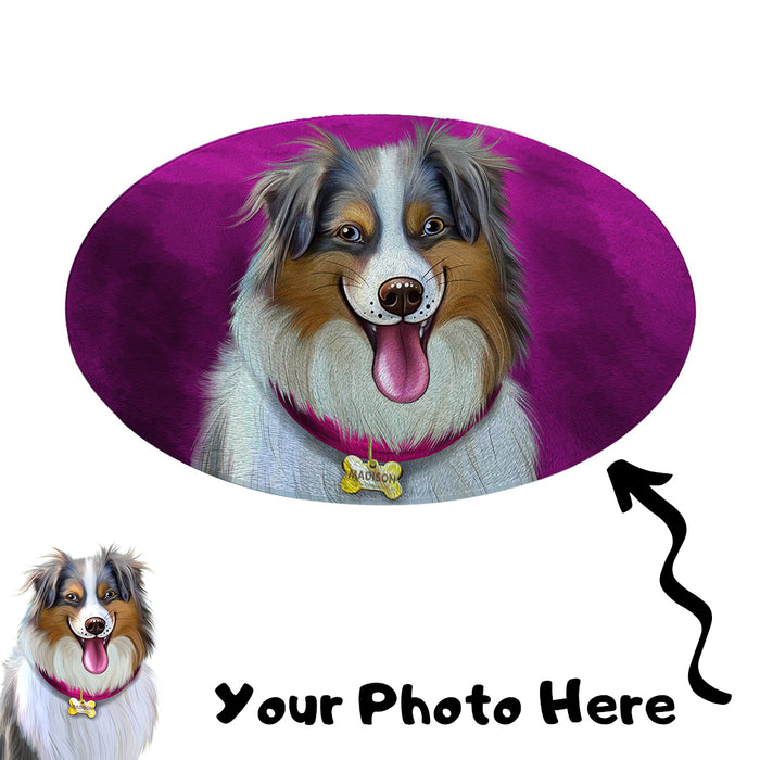 Add Your PERSONALIZED PET Painting Portrait Photo on Round Cutting Board