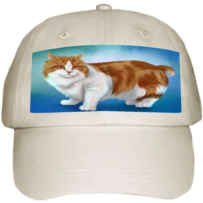 Cymric Orange And White Cat Ball Hat Cap Off White