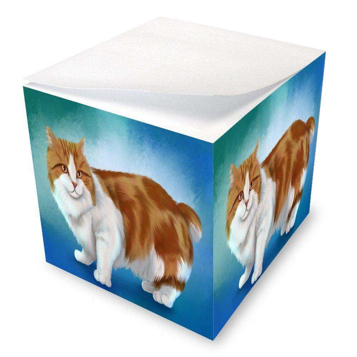 Cymric Orange And White Cat Note Cube