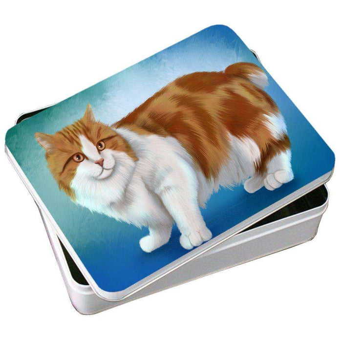 Cymric Orange And White Cat Photo Tin